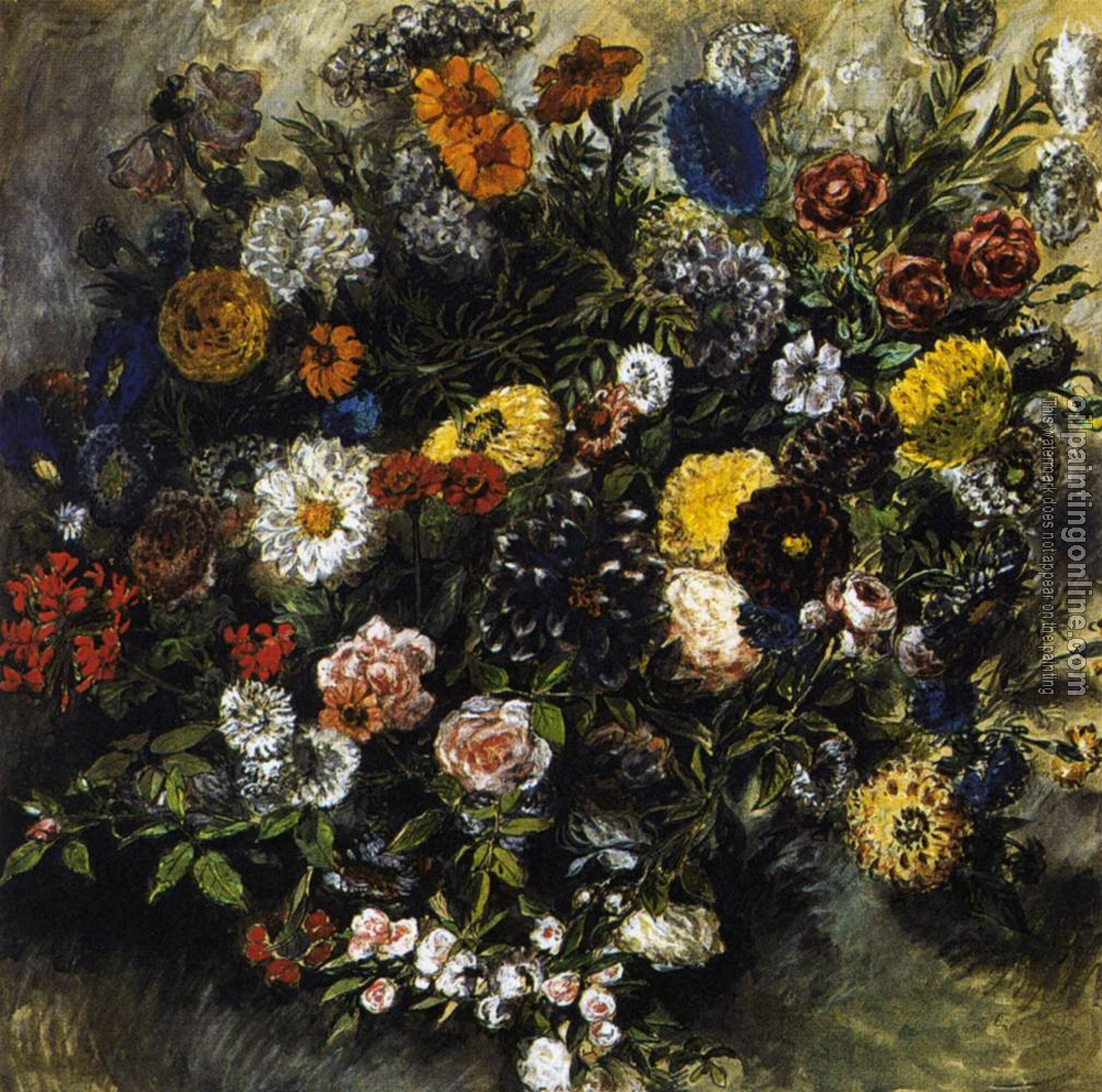 Delacroix, Eugene - Bouquet of Flowers